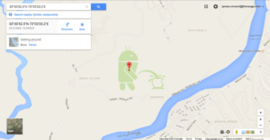 Urinierender Androide in den Google Maps