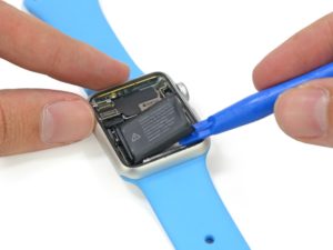 Die Bauteile der Apple Watch (Foto: iFixit)